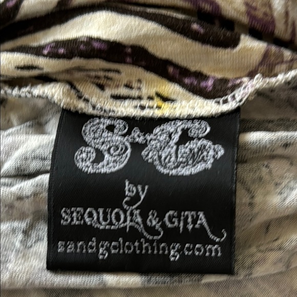 S&G Elegant Purple and Cream Women's Skirt, medium - Picture 2 of 8